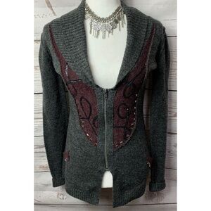 NWOT BKE Boutique Sequin Zipped Cardigan